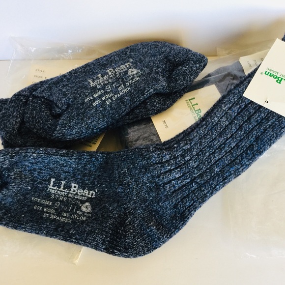 L.L. Bean Other - L.L. Bean stretch wool socks Indigo SZ 9-11 NEW